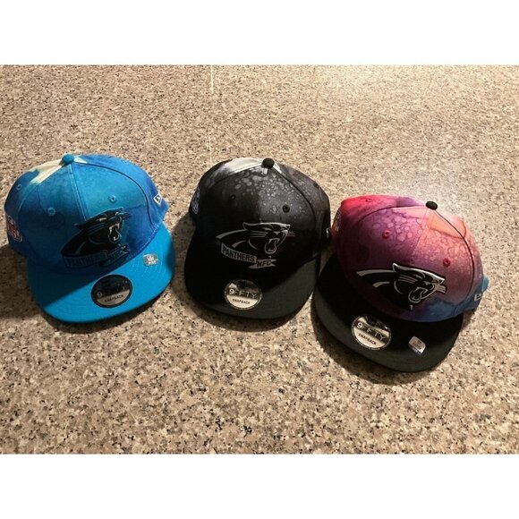 NFL - Carolina Panthers New Era SnapBack Hats Bundle Size Adjustable - Picture 1 of 10